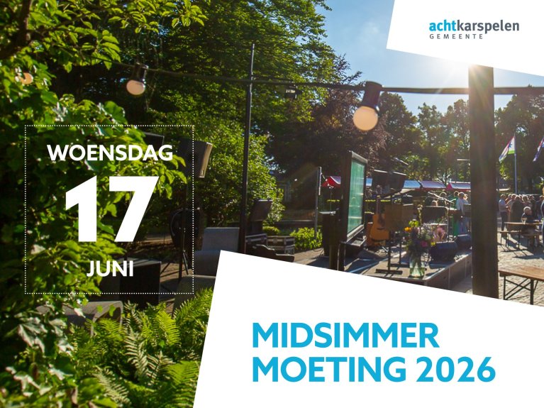 Midsimmermoeting omslag foto met datum 17 Juni